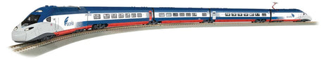 Amtrak Acela II Train Set - Standard DC - Spectrum(R) -- Powered & Unpowered Locos, 3 Cars, 81 x 45" E-Z Track(R) Oval, Controller