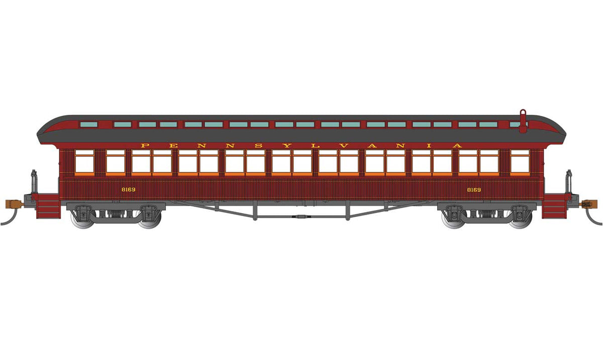 1900s-Era 60' Passenger Car - Ready to Run -- Pennsylvania Railroad #8169