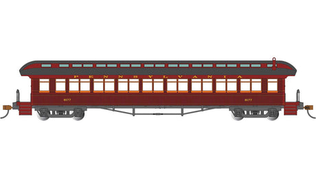 1900s-Era 60' Passenger Car - Ready to Run -- Pennsylvania Railroad #8177