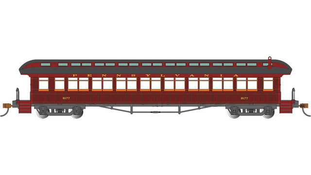 1900s-Era 60' Passenger Car - Ready to Run -- Pennsylvania Railroad #8177