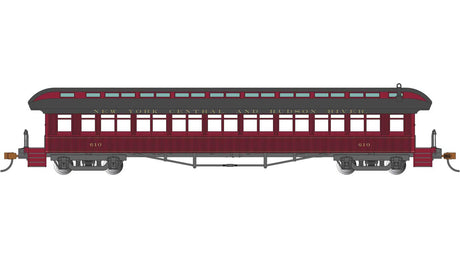 1900s-Era 60' Passenger Car - Ready to Run -- New York Central & Hudson River #610