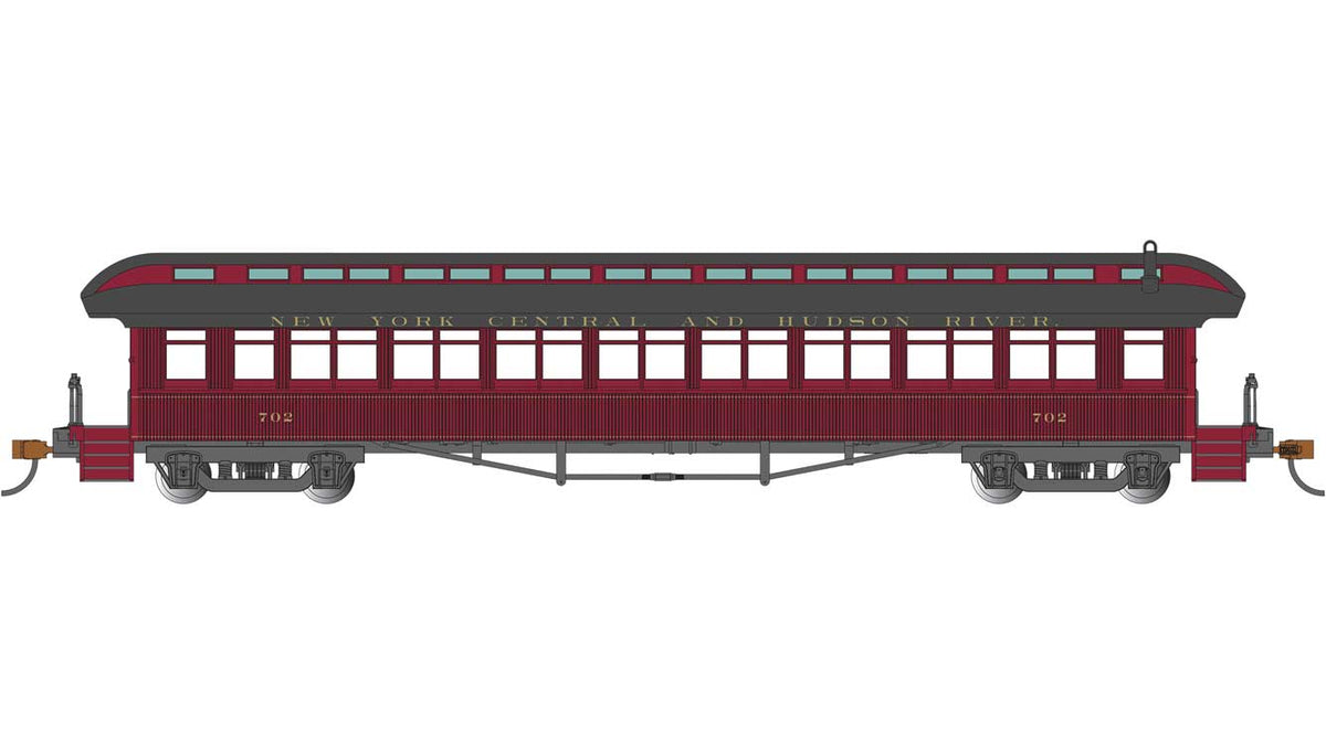 1900s-Era 60' Passenger Car - Ready to Run -- New York Central & Hudson River #702