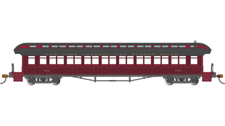 1900s-Era 60' Passenger Car - Ready to Run -- New York Central & Hudson River #702