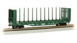 52' Centerbeam Bulkhead Flatcar - Ready to Run -- BC Rail #52423 (green)