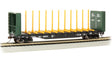 52' Centerbeam Bulkhead Flatcar - Ready to Run -- Canadian National #60472 (black)