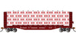 52' Open Centerbeam Flatcar with Lumber Load - Ready to Run -- Canadian National #604215 (Boxcar Red)