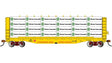 52' Open Centerbeam Flatcar with Lumber Load - Ready to Run -- Union Pacific #15082 (Armour Yellow, red)
