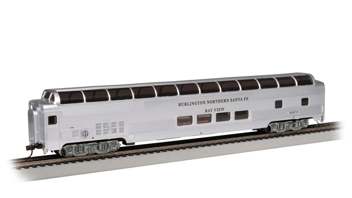 Budd 85' Full-Length Dome with Lights - Ready to Run - Silver Series(R) -- Burlington Northern Santa Fe #31 Bay View (silver)