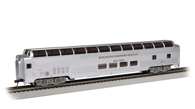 Budd 85' Full-Length Dome with Lights - Ready to Run - Silver Series(R) -- Burlington Northern Santa Fe #31 Bay View (silver)
