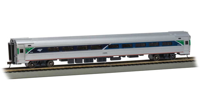 Amfleet 85' Coach - Ready to Run - Silver Series(R) -- Amtrak #82590 (Phase VII, stainless, blue, green)