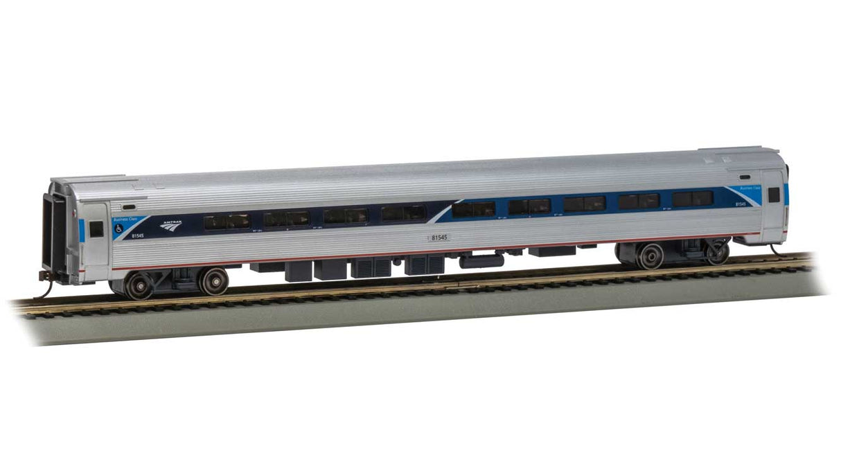 Amfleet 85' Coach - Ready to Run - Silver Series(R) -- Amtrak #81545 (Phase VII, stainless, blue, light blue, Business Class)