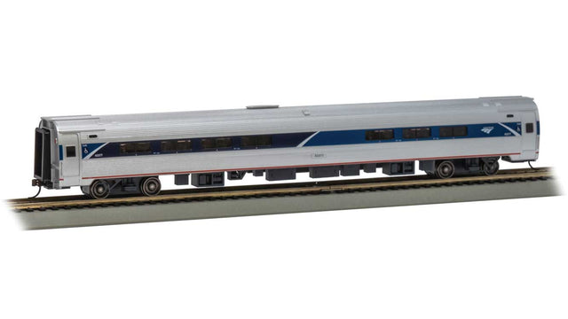 Amfleet 85' Amcafe Diner - Ready to Run - Silver Series(R) -- Amtrak #43377 (Phase VII, stainless, blue)
