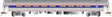 Amfleet 85' Coach - Ready to Run - Silver Series(R) -- Amtrak (Phase VI, Coach Class, silver, blue, red)