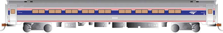 Amfleet 85' Coach - Ready to Run - Silver Series(R) -- Amtrak (Phase VI, Coach Class, silver, blue, red)