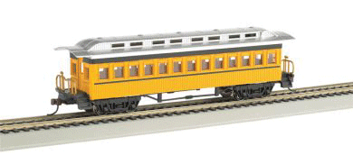 1860 - 1880 Wood Coach - Ready to Run - Silver Series(R) -- Painted, Unlettered (yellow)-1