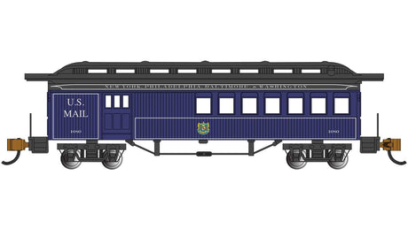 Old-Time Wood Combine - Ready to Run -- Baltimore & Ohio #1080 (blue, gray)