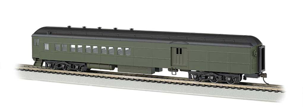72' Heavyweight Combine w/2-Window Door - Ready to Run -- Painted, Unlettered, (Pullman Green, black)