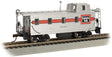 Slanted Offset-Cupola Caboose - Ready to Run -- Chicago, Burlington & Quincy #13530 (silver, red)