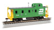 Slanted Offset-Cupola Caboose - Ready to Run -- Burlington Northern #10420 (Cascade Green, yellow, white)