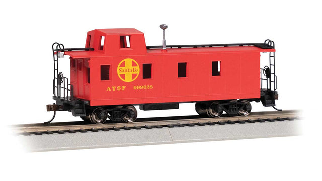 Slanted Offset-Cupola Caboose - Ready to Run -- Santa Fe (red, yellow)
