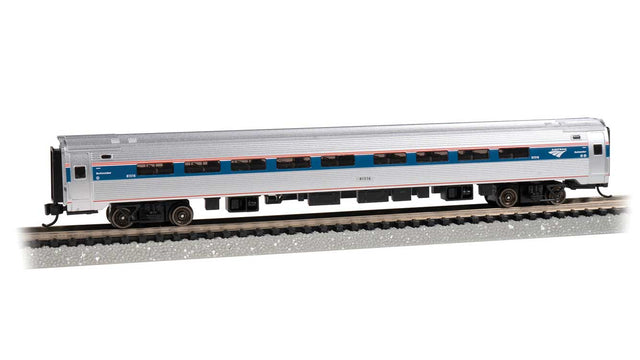 Budd Amfleet I Coach with Lighting - Ready to Run -- Amtrak 81516 (Phase VI, silver, blue, red, white, Business Class)