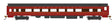 85' Smooth-Side Coach with Interior Lights - Ready to Run -- Pennsylvania Railroad #1 (Fleet of Modernism; Tuscan, red, black)-1