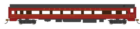 85' Smooth-Side Coach with Interior Lights - Ready to Run -- Pennsylvania Railroad #1 (Fleet of Modernism; Tuscan, red, black)-1
