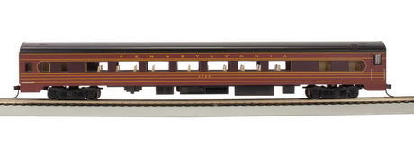 85' Smooth-Side Coach with Interior Lights - Ready to Run -- Pennsylvania Railroad #1 (Fleet of Modernism; Tuscan, red, black)-2