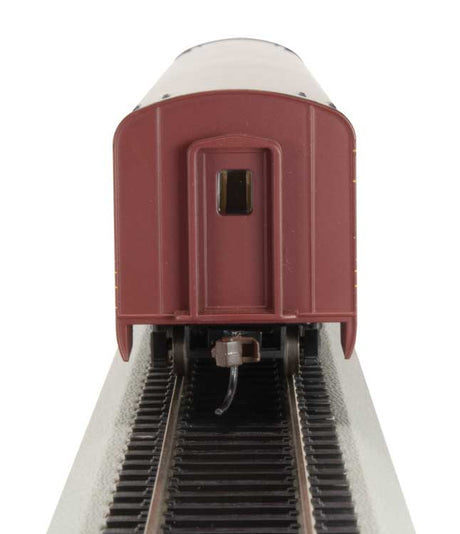 85' Smooth-Side Coach with Interior Lights - Ready to Run -- Pennsylvania Railroad #1 (Fleet of Modernism; Tuscan, red, black)-3