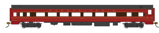 85' Smooth-Side Coach with Interior Lights - Ready to Run -- Pennsylvania Railroad #4251 (Fleet of Modernism; Tuscan, red, black)-1
