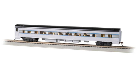 85' Smooth-Side Coach - Lighted - Ready to Run -- New York Central City of Chicago (1938 20th Century Scheme, 2-Tone Gray, blu