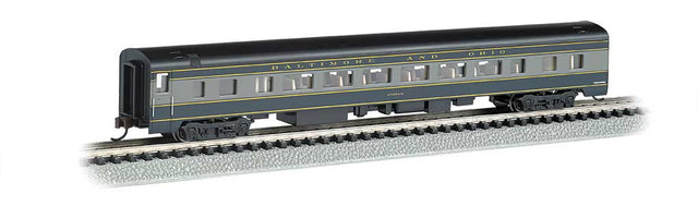85' Smooth-Side Coach w/Lighting - Ready to Run -- Baltimore & Ohio (blue, gray, black)
