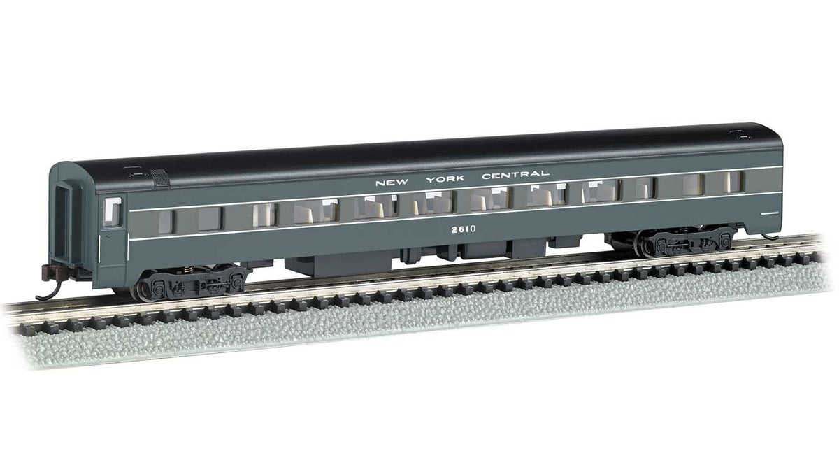 85' Smooth-Side Coach with Lights - Ready-to-Run - Silver Series(R) -- New York Central #2610 (2-Tone Gray)