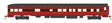 85' Smooth-Side Observation with Interior Lights - Ready to Run -- Pennsylvania Railroad Juniata Narrows (Fleet of Modernism, Tuscan, red, blac-1