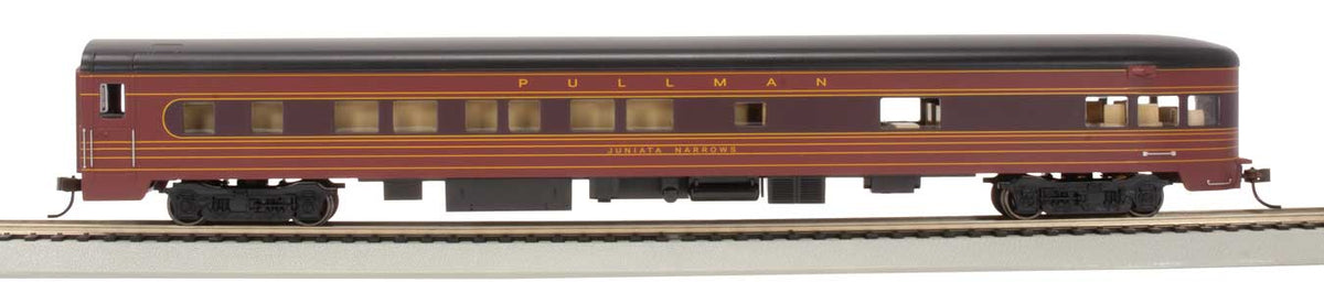 85' Smooth-Side Observation with Interior Lights - Ready to Run -- Pennsylvania Railroad Juniata Narrows (Fleet of Modernism, Tuscan, red, blac-2