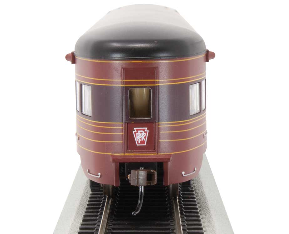 85' Smooth-Side Observation with Interior Lights - Ready to Run -- Pennsylvania Railroad Juniata Narrows (Fleet of Modernism, Tuscan, red, blac-3