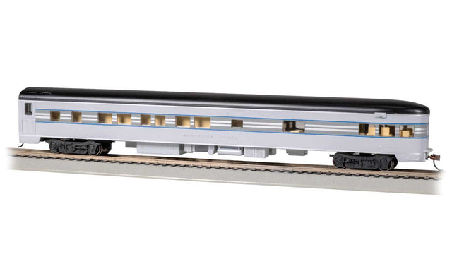 85' Smooth-Side Observation - Lighted - Ready to Run -- New York Central "Manhattan Island" (1938 20th Century, 2-Tone Gray, blue)