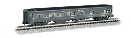 85' Smooth-Side Boat-Tail Observation w/Lighting - Ready to Run -- New York Central (2-Tone Gray)