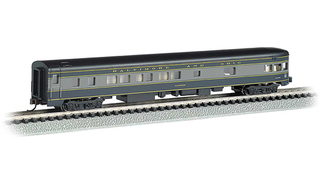 85' Smooth-Side Observation with Lights - Ready-to-Run - Silver Series(R) -- Baltimore & Ohio Chicago(blue, gray, black)