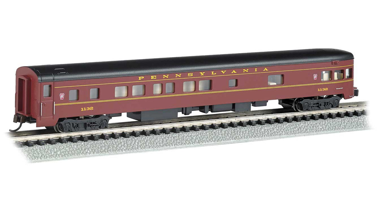 85' Smooth-Side Observation with Lights - Ready-to-Run - Silver Series(R) -- Pennsylvania Railroad #1132 (Tuscan, black)