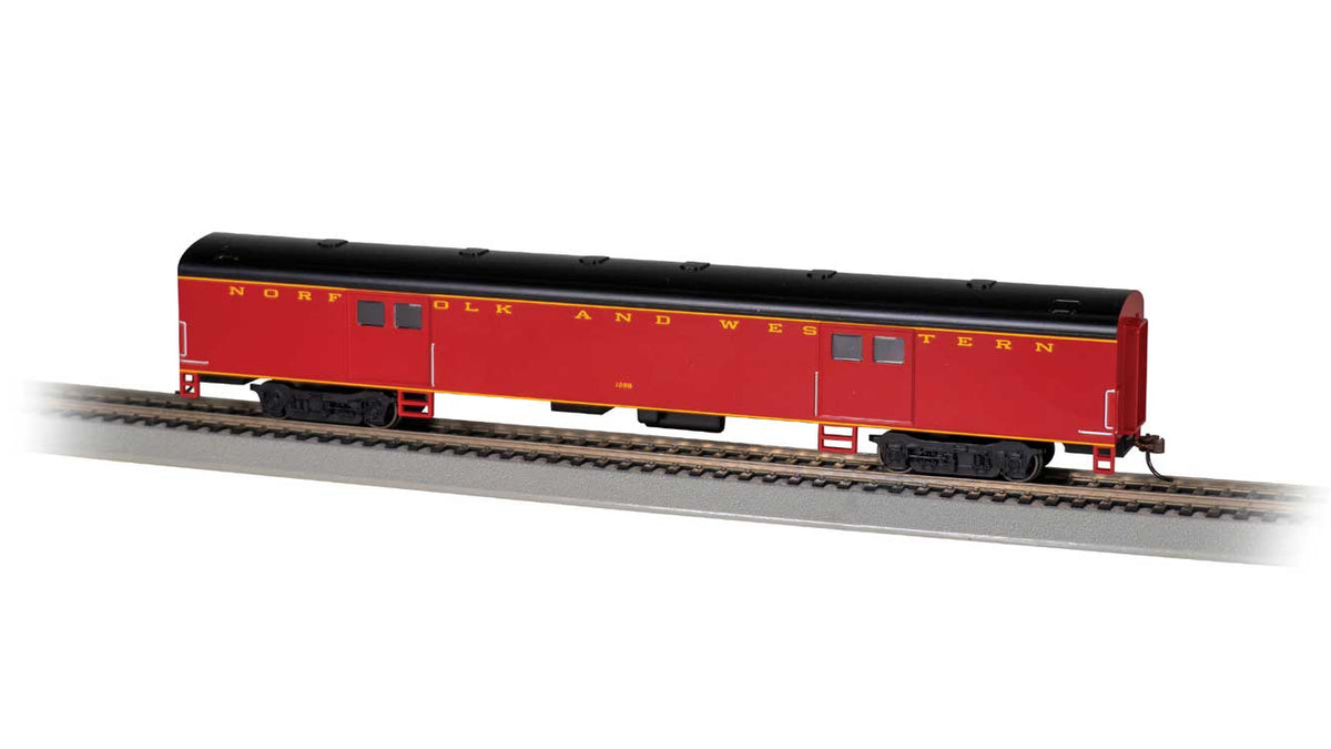 72' Smooth-Side Baggage - Ready to Run -- Norfolk & Western #1288 (maroon, black)
