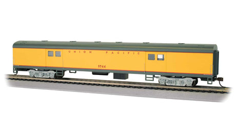 72' Smooth-Side Baggage - Ready to Run -- Union Pacific #5744 (Armour Yellow, gray, red)