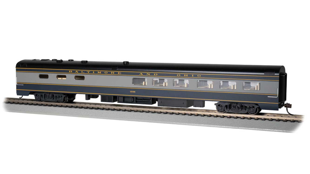 85' Smooth-Side Diner - Ready to Run -- Baltimore & Ohio #1035 (blue, gray, black)