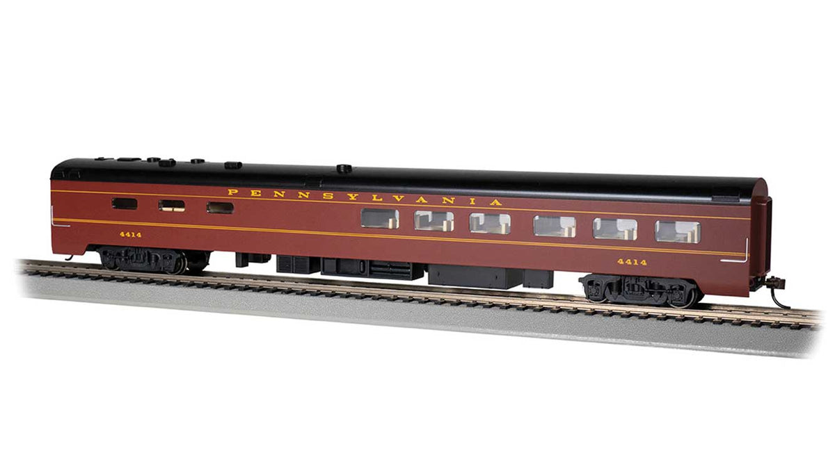 85' Smooth-Side Diner - Ready to Run -- Pennsylvania Railroad 4414 (Tuscan, black)