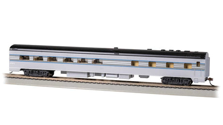 85' Smooth-Side Diner - Lighted - Ready to Run -- New York Central #685 (1938 20th Century Ltd. Scheme, 2-Tone Gray, blue)