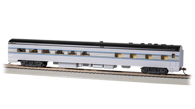 85' Smooth-Side Diner - Lighted - Ready to Run -- New York Central #685 (1938 20th Century Ltd. Scheme, 2-Tone Gray, blue)