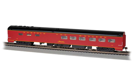 85' Smooth-Side Diner - Lighted - Ready to Run -- Norfolk & Western #491 (maroon, black)