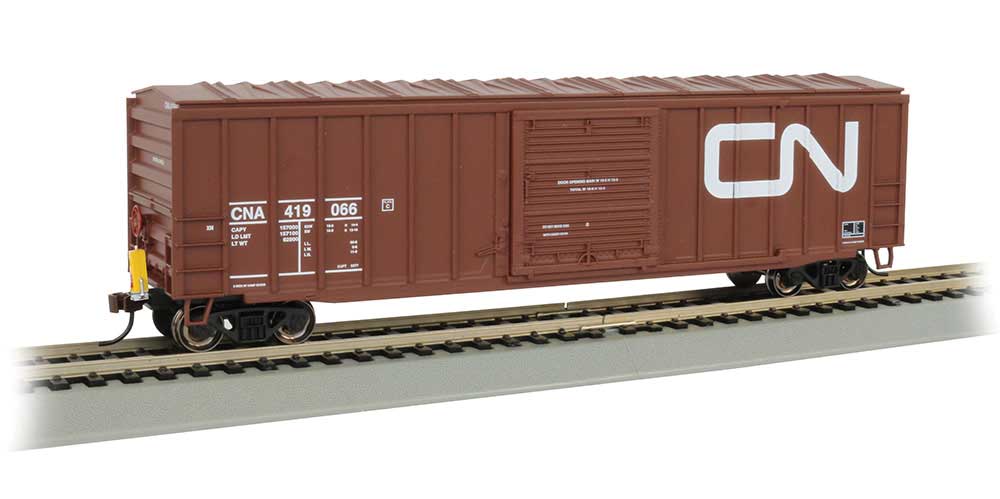 ACF 50'6" Outside-Braced Boxcar - Flashing Rear End Device - Ready to Run -- Canadian National CNA #419086 (Boxcar Red, Large Noodle Logo)