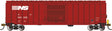 ACF 50'6" Outside-Braced Boxcar - Flashing Rear End Device - Ready-to-Run -- Norfolk Southern #400028 (Boxcar Red)-1