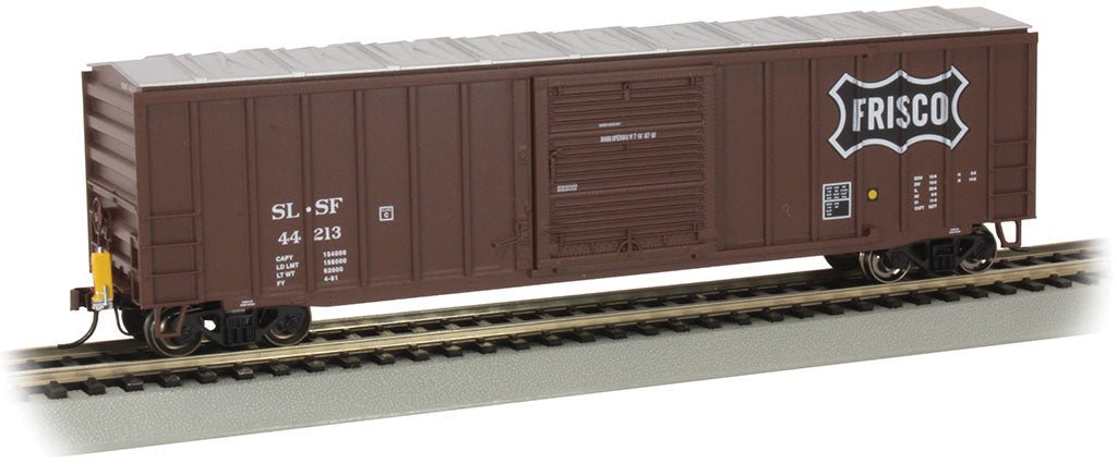 ACF 50'6" Outside-Braced Boxcar - Flashing Rear End Device - Ready-to-Run -- St. Louis - San Francisco #44213 (Boxcar Red, white)-1